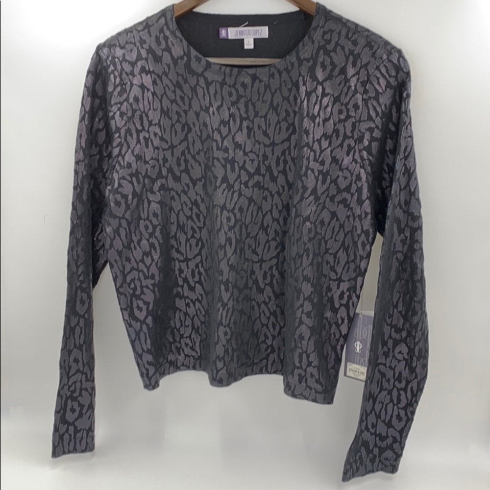 NWT Jennifer Lopez Animal Print Dressy Sweatshirt